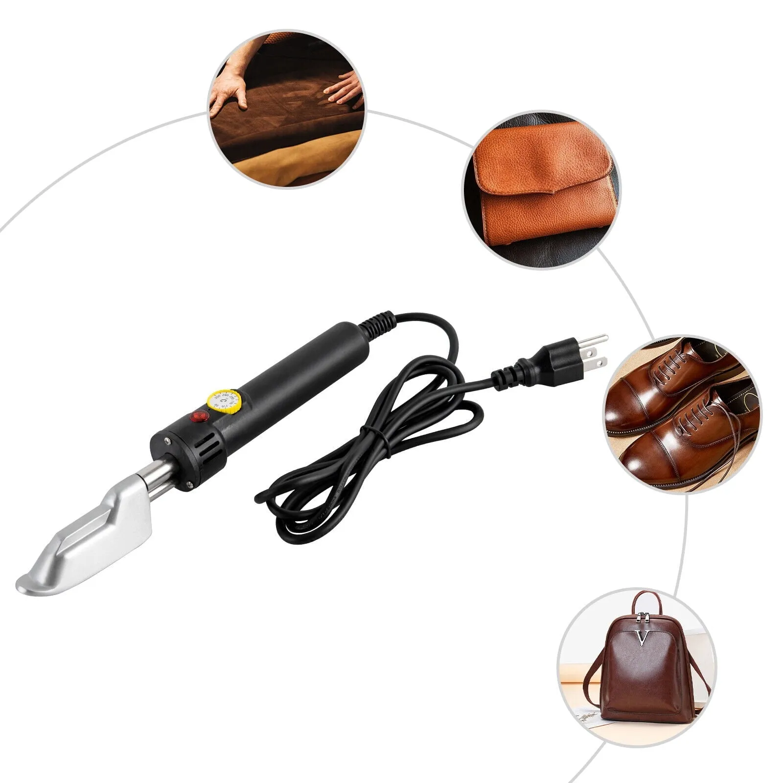 120W Corded Electric Mini Leather Iron Leather Clothes Shoes Mini Iron 50-350℃