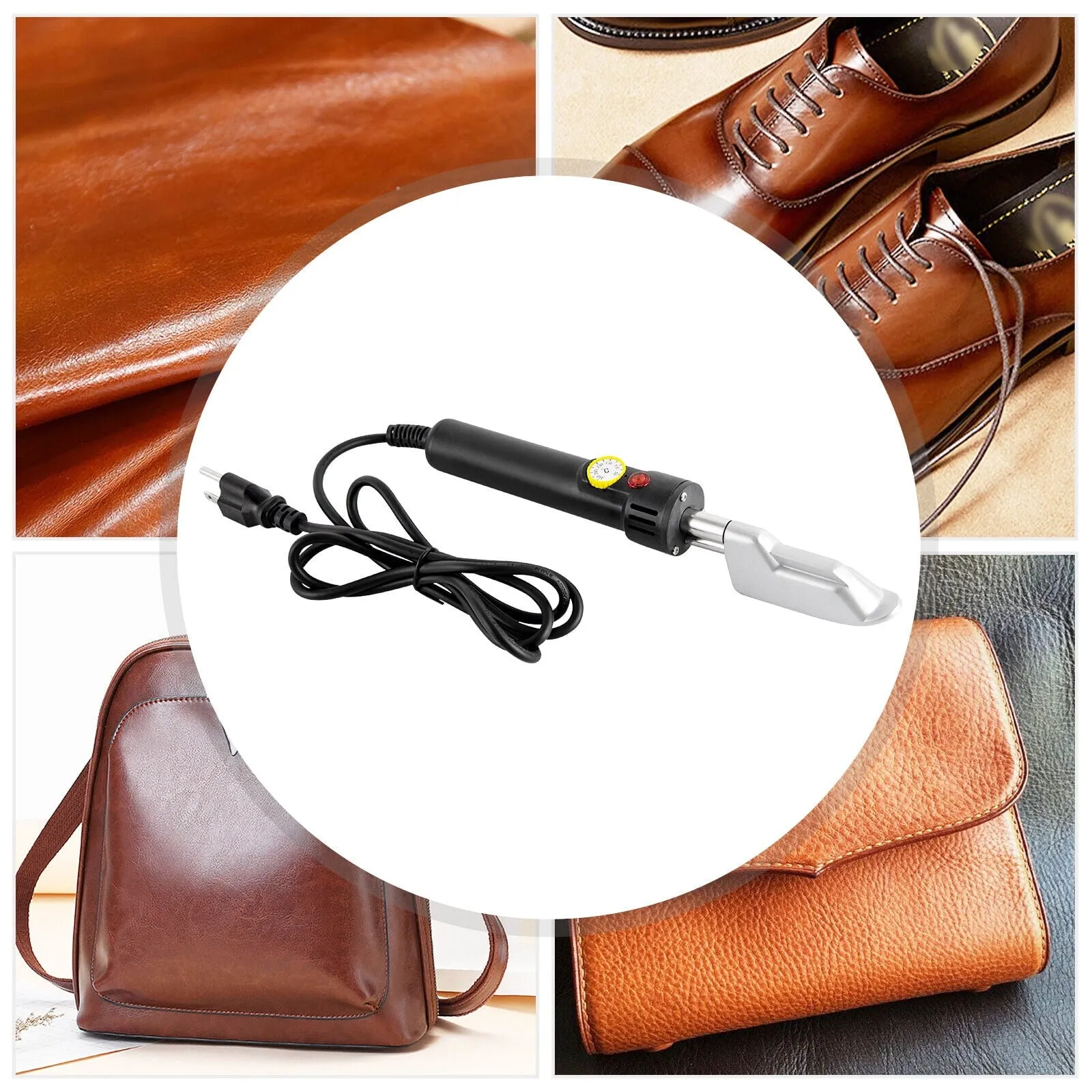 120W Corded Electric Mini Leather Iron Leather Clothes Shoes Mini Iron 50-350℃