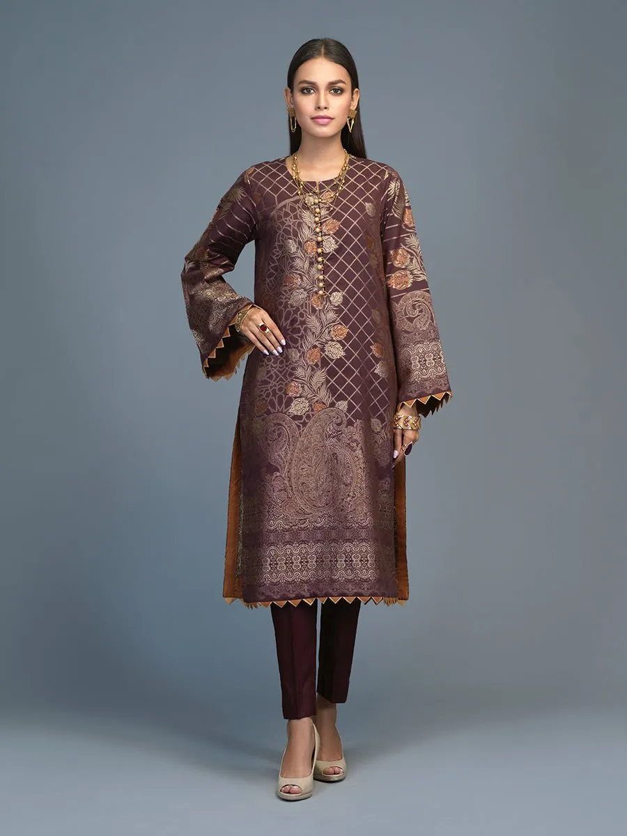 1pc Stitched Lawn Jacquard Shirt- Casual Pret (CP-00033)