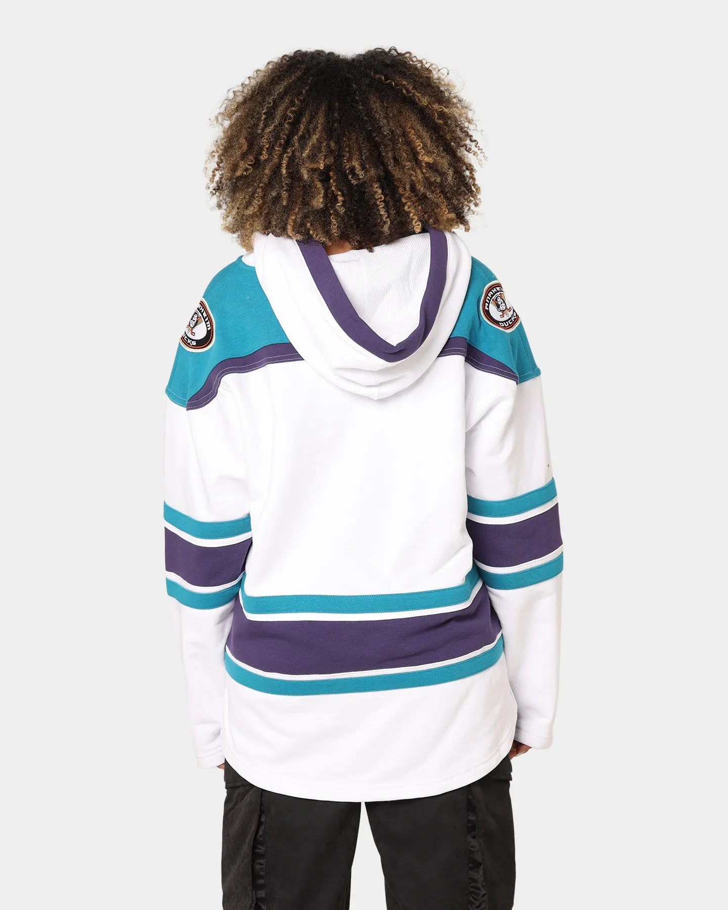 47 Brand Anaheim Ducks Superior Lacer Hoodie White Wash