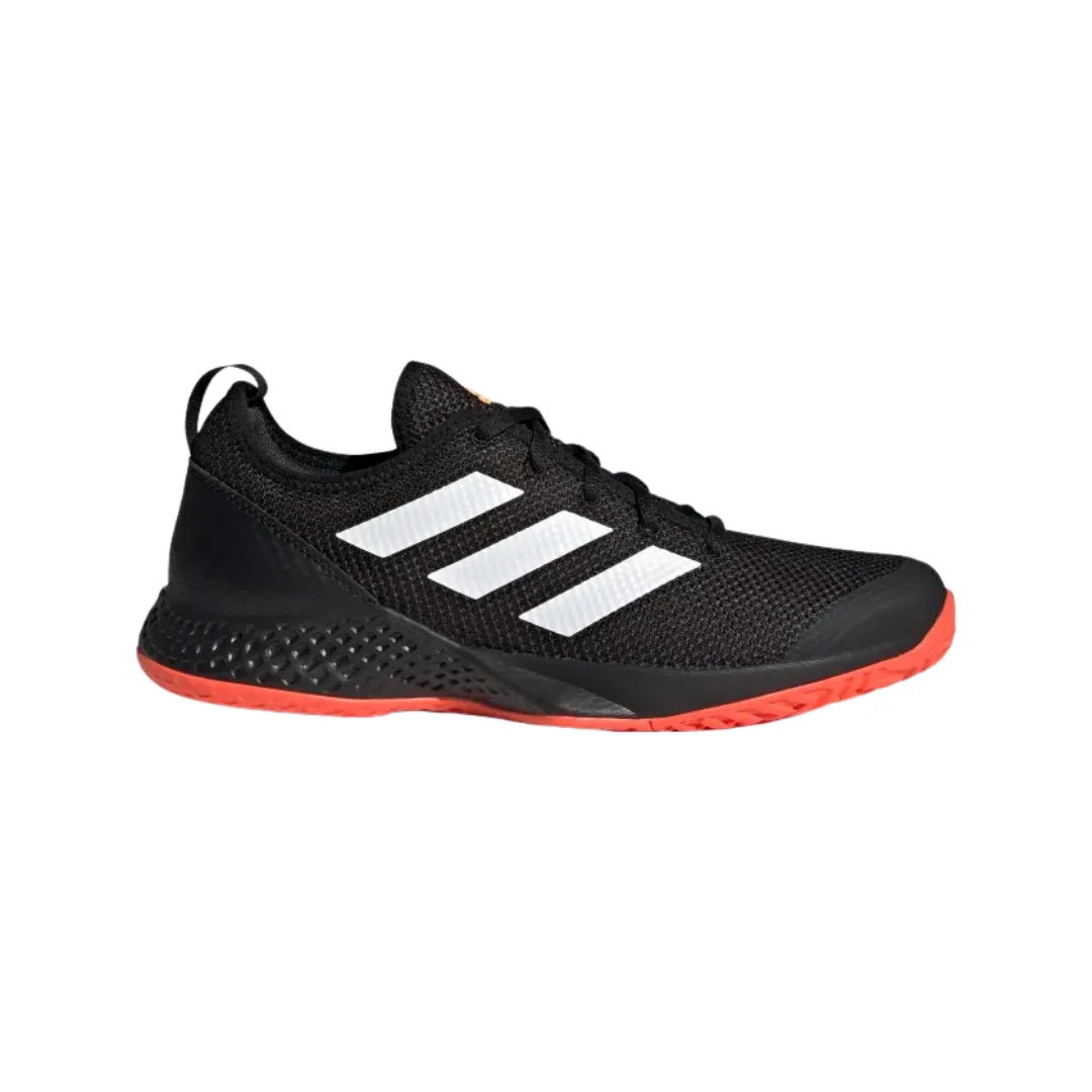 Adidas Court Flash Tennis Shoes - Core Black/Cloud White/Solar Red