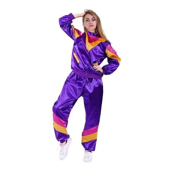 Adult 80s Purple Unisex Tracksuit