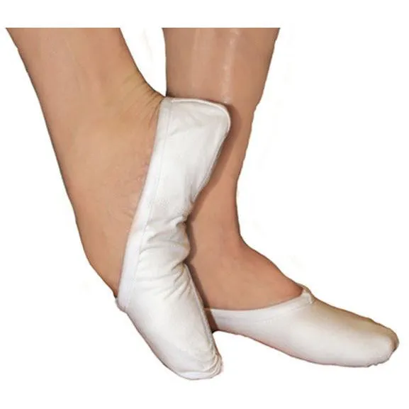 Adult Split Sole Canvas Ballet Shoes - Black and White