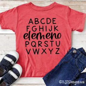 Alphabet Elemeno P School Shirt | ABC Shirt