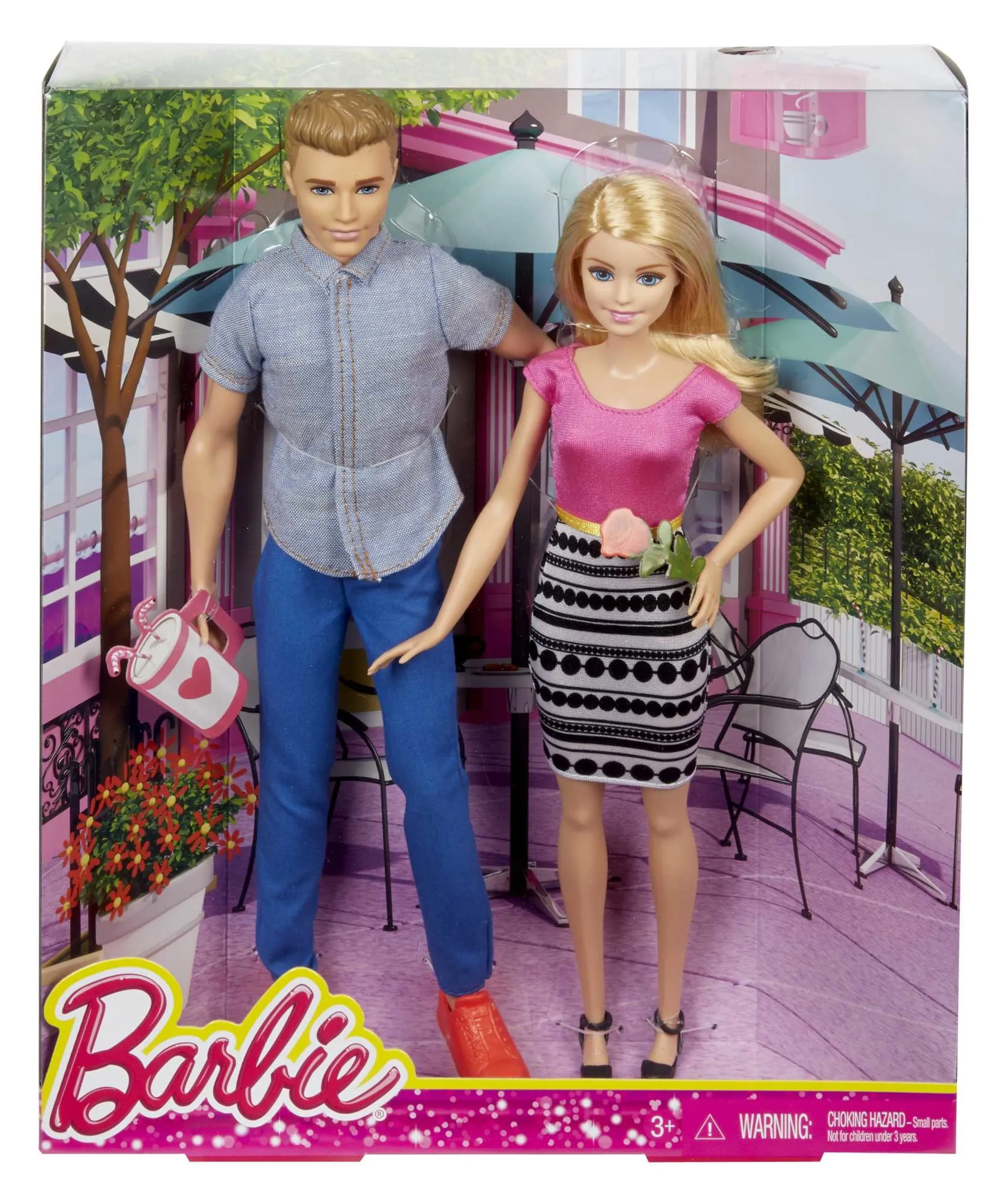 Barbie Dolls, Barbie And Ken Doll 2-Pack Featuring Blonde Hair And Colorful Clothes