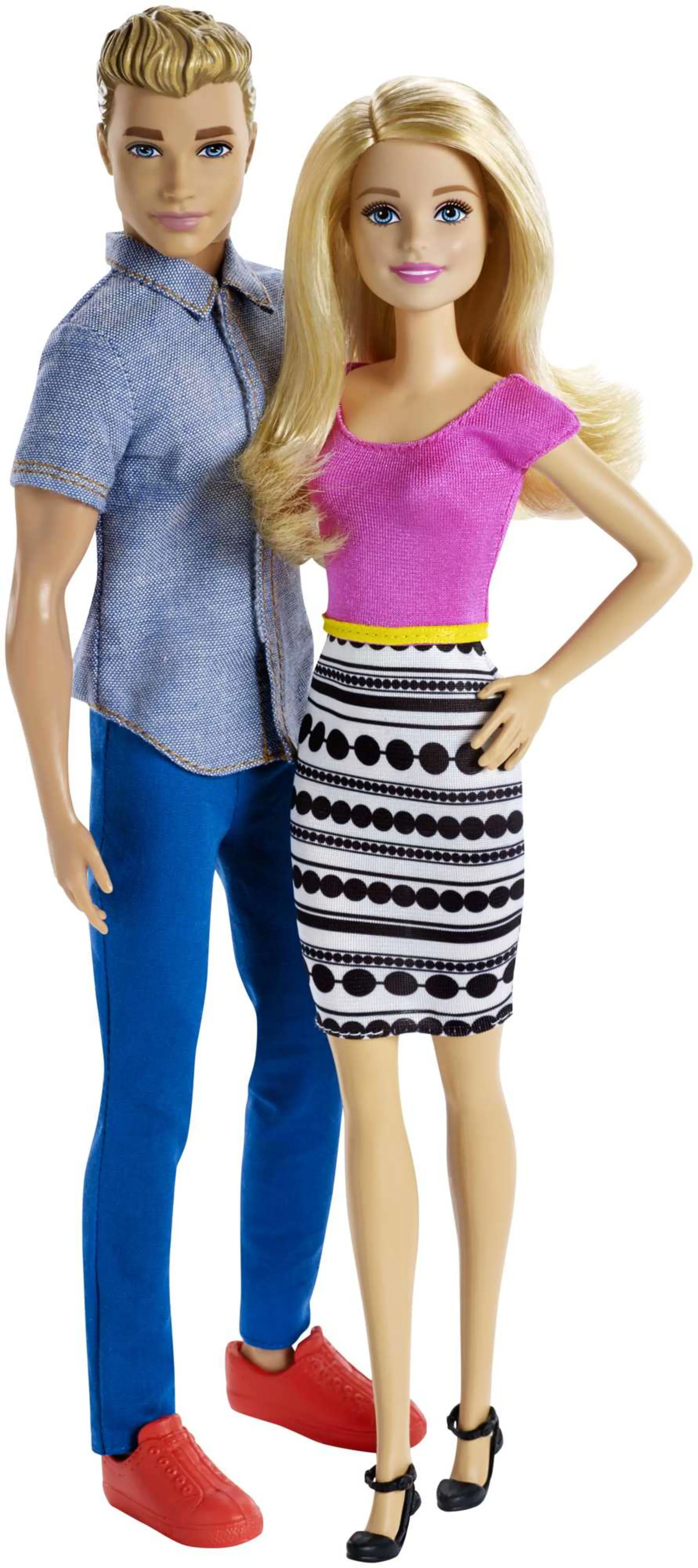 Barbie Dolls, Barbie And Ken Doll 2-Pack Featuring Blonde Hair And Colorful Clothes