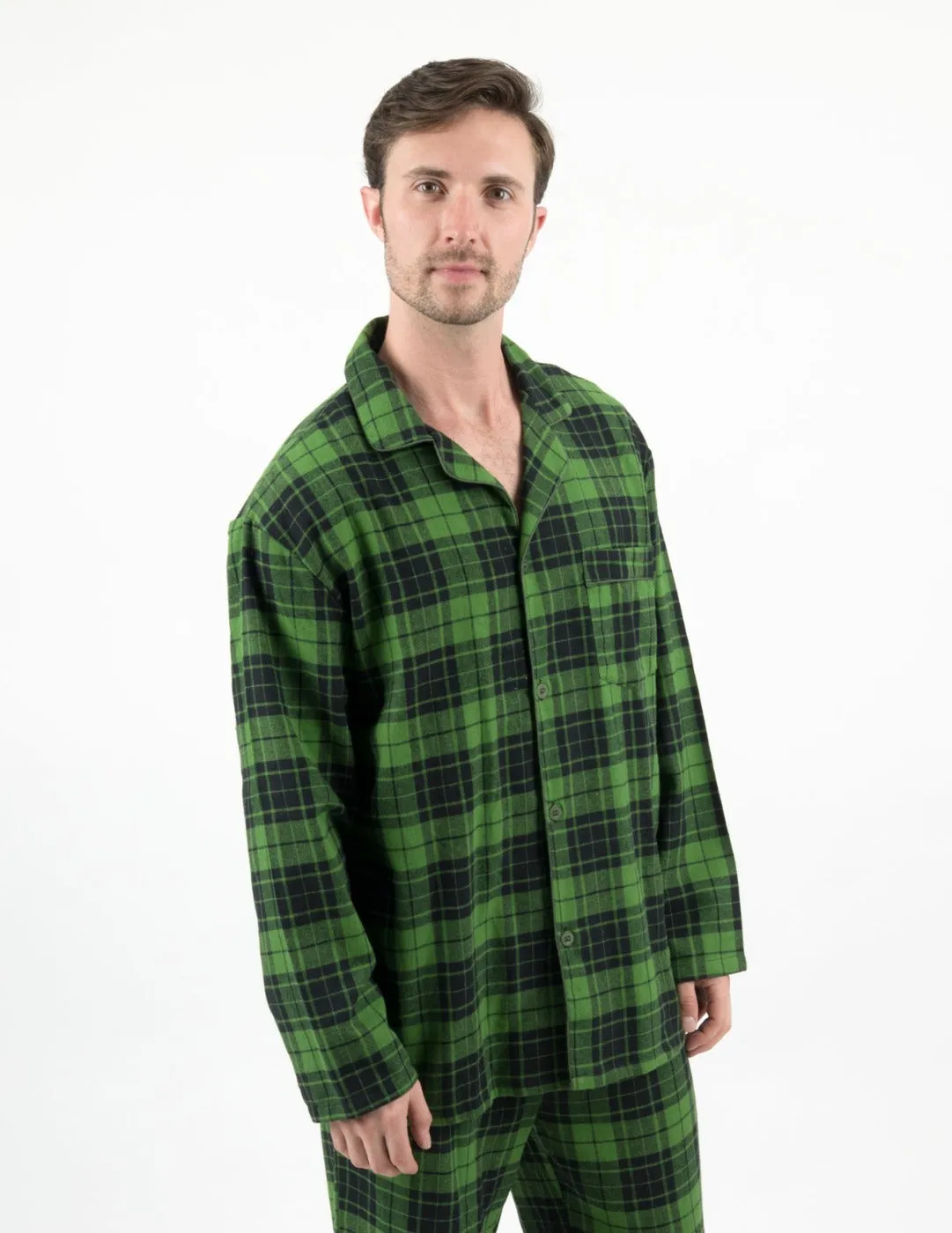 Black & Green Plaid Matching Family Pajama Set