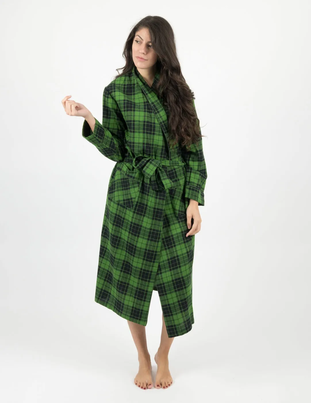 Black & Green Plaid Matching Family Pajama Set