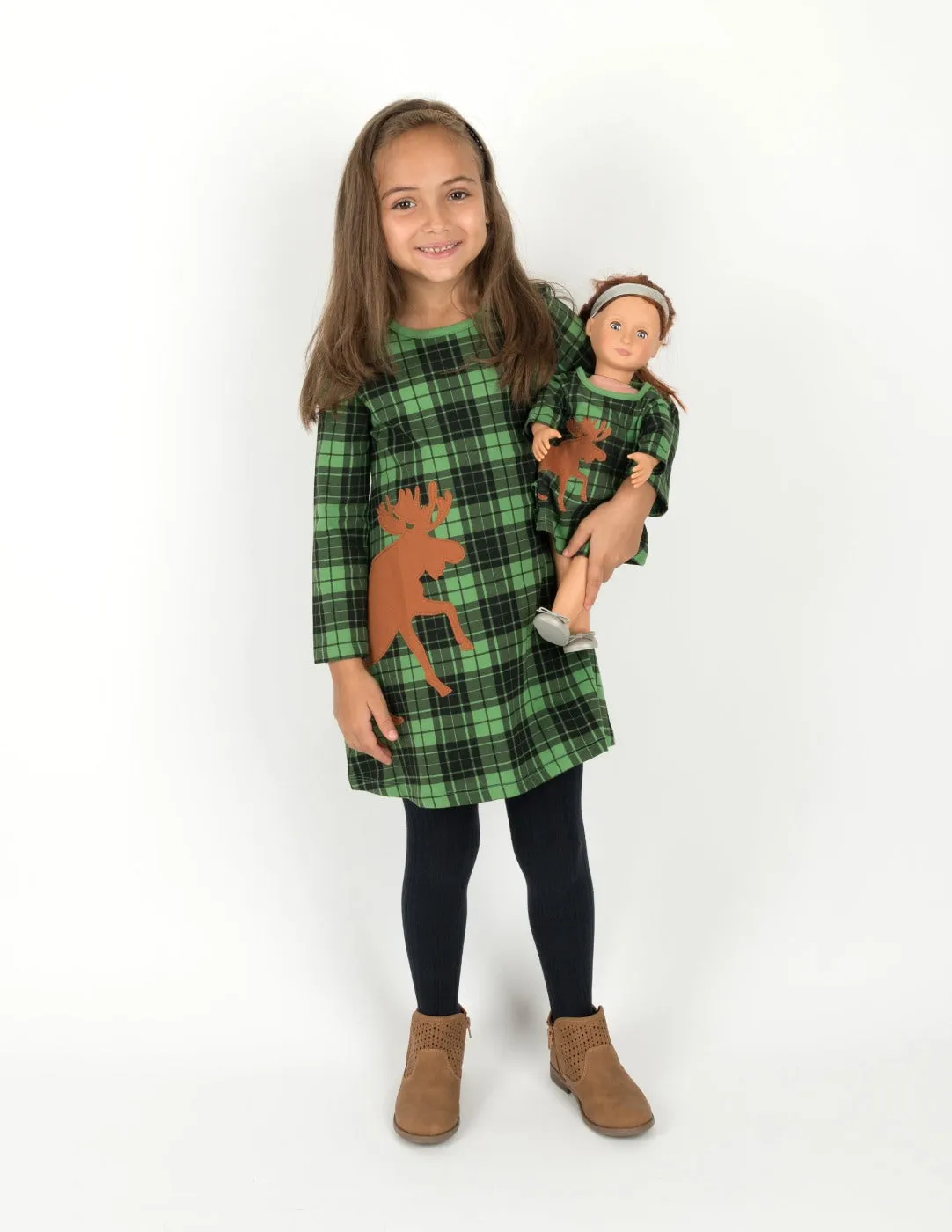 Black & Green Plaid Matching Family Pajama Set