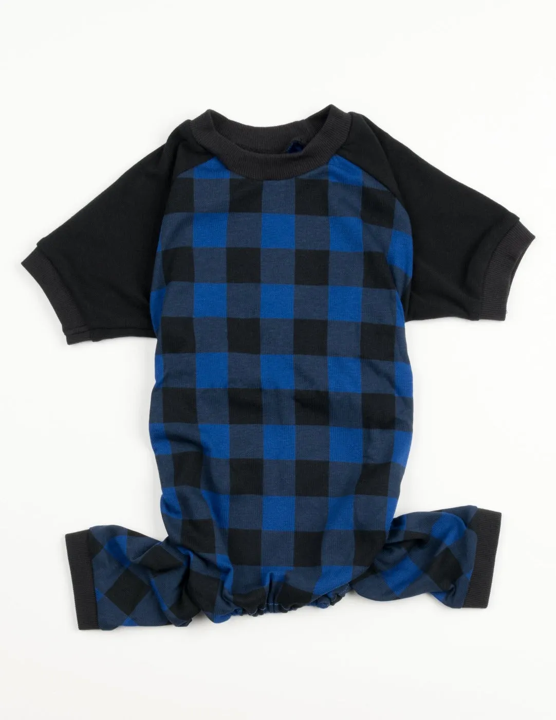 Black & Navy Plaid Matching Family Pajama Set