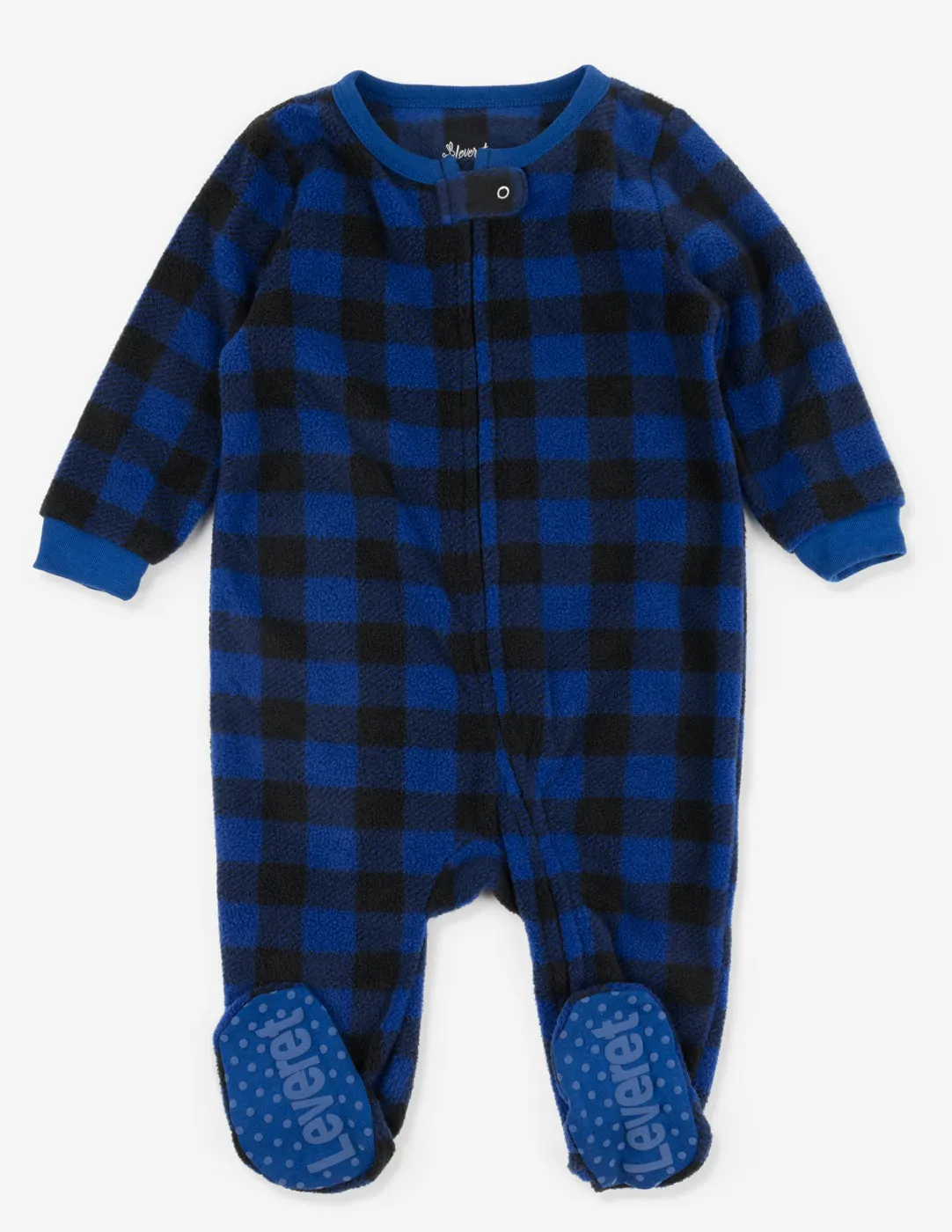 Black & Navy Plaid Matching Family Pajama Set