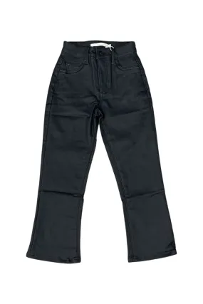 Black Coated Flare Jeans