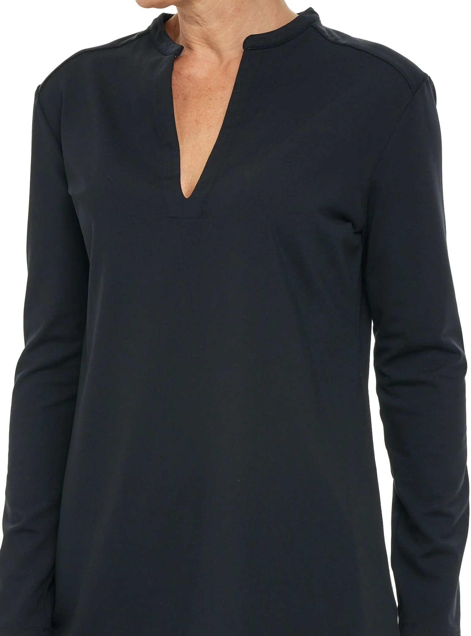 Black Loungewear V-Neck Top (Only)