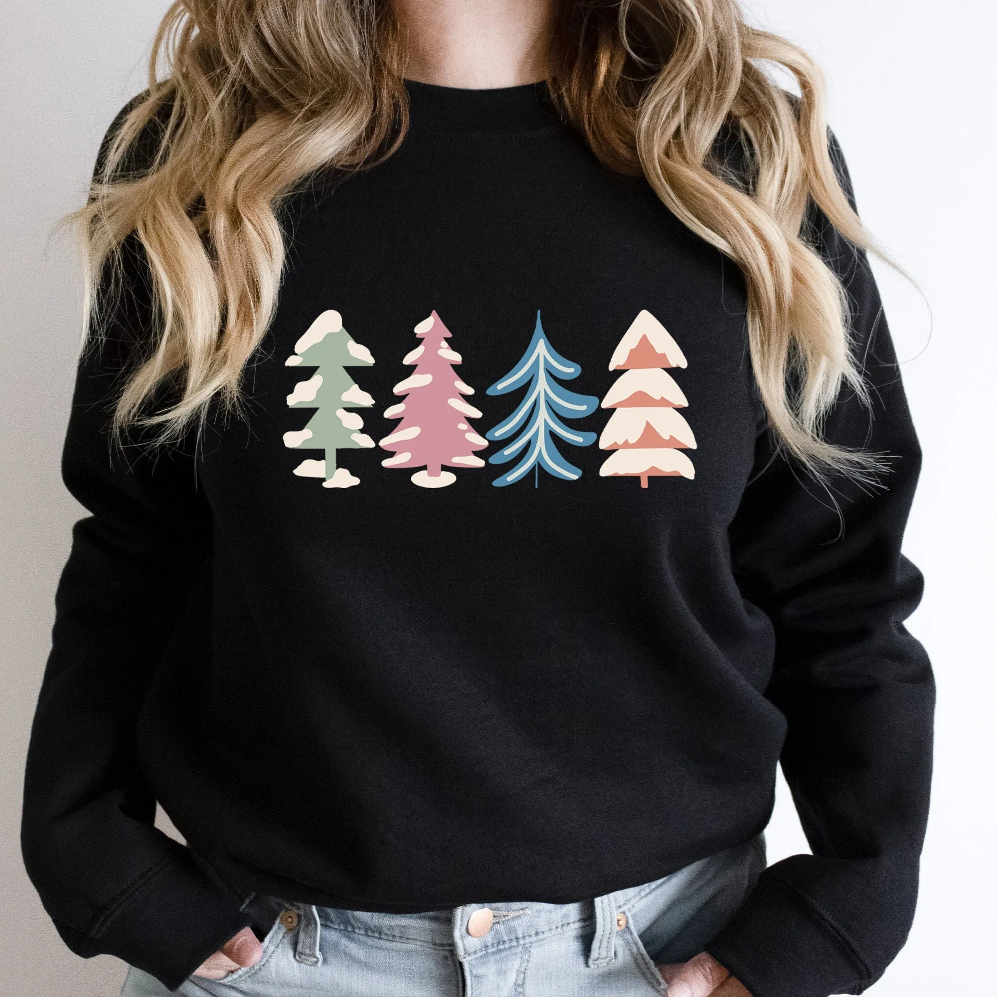 Boho Christmas Trees Sweatshirt