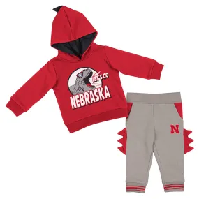 Boys' Nebraska Huskers Infant Dino 2-Piece Fleece Set