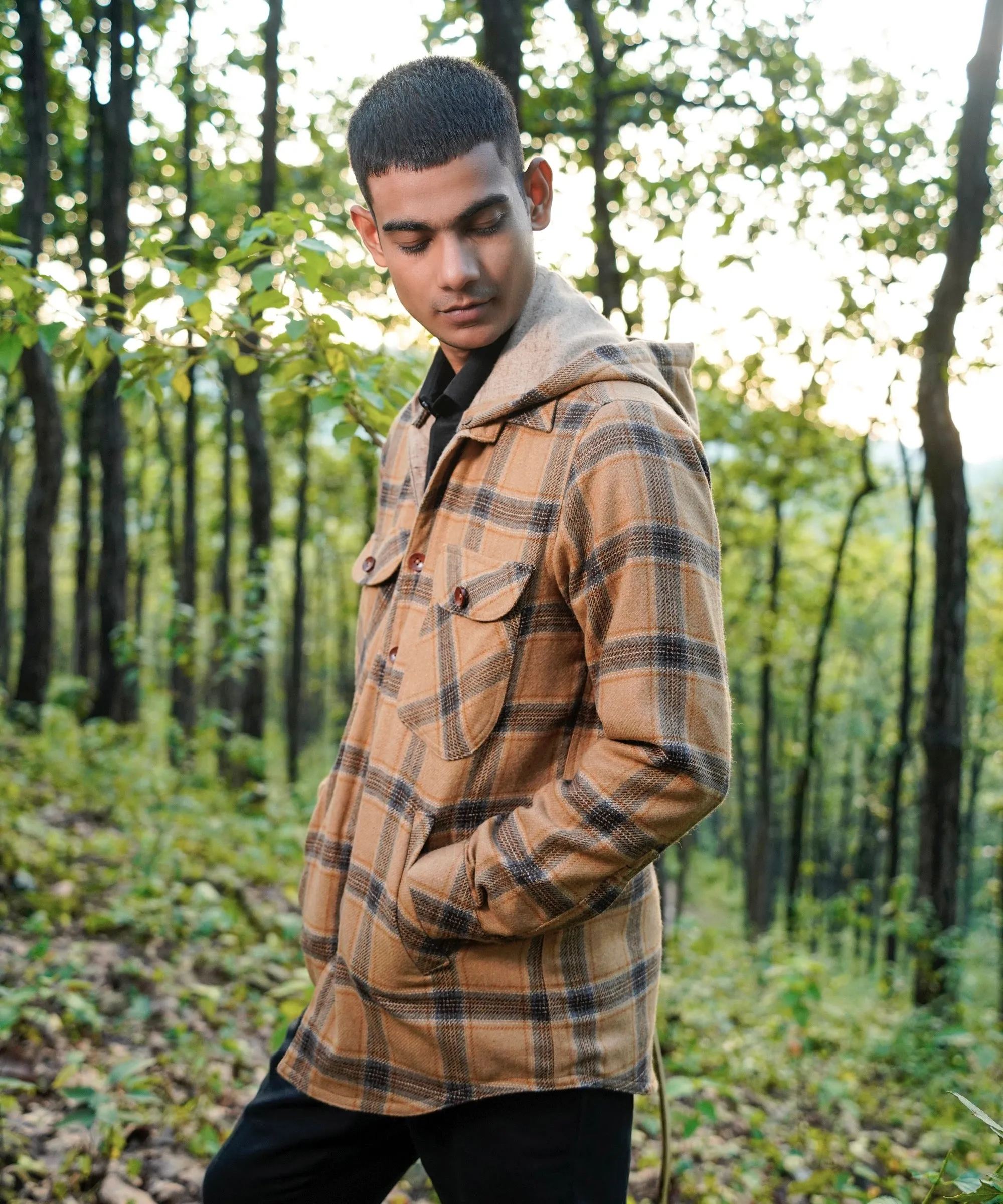 British Tan Woollen Overshirt