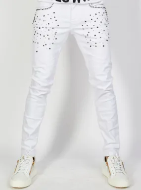 Buyer's Choice Jeans - Studs - White - 2293-10-A09