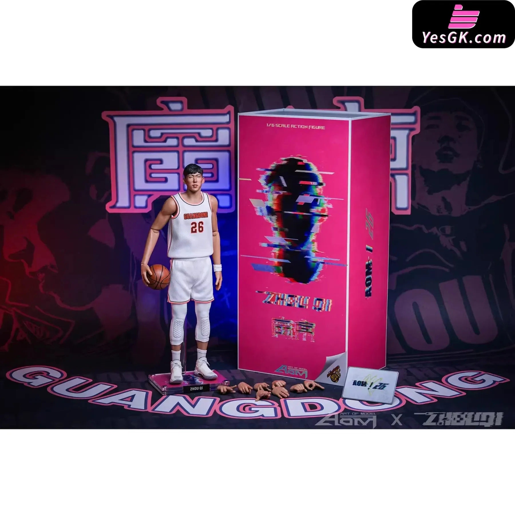 CBA AOM & Zhou Qi linkage autographed limited edition 16 wax level mobile soldier Action Figure - AOM TOYS Studio [Pre-Order]