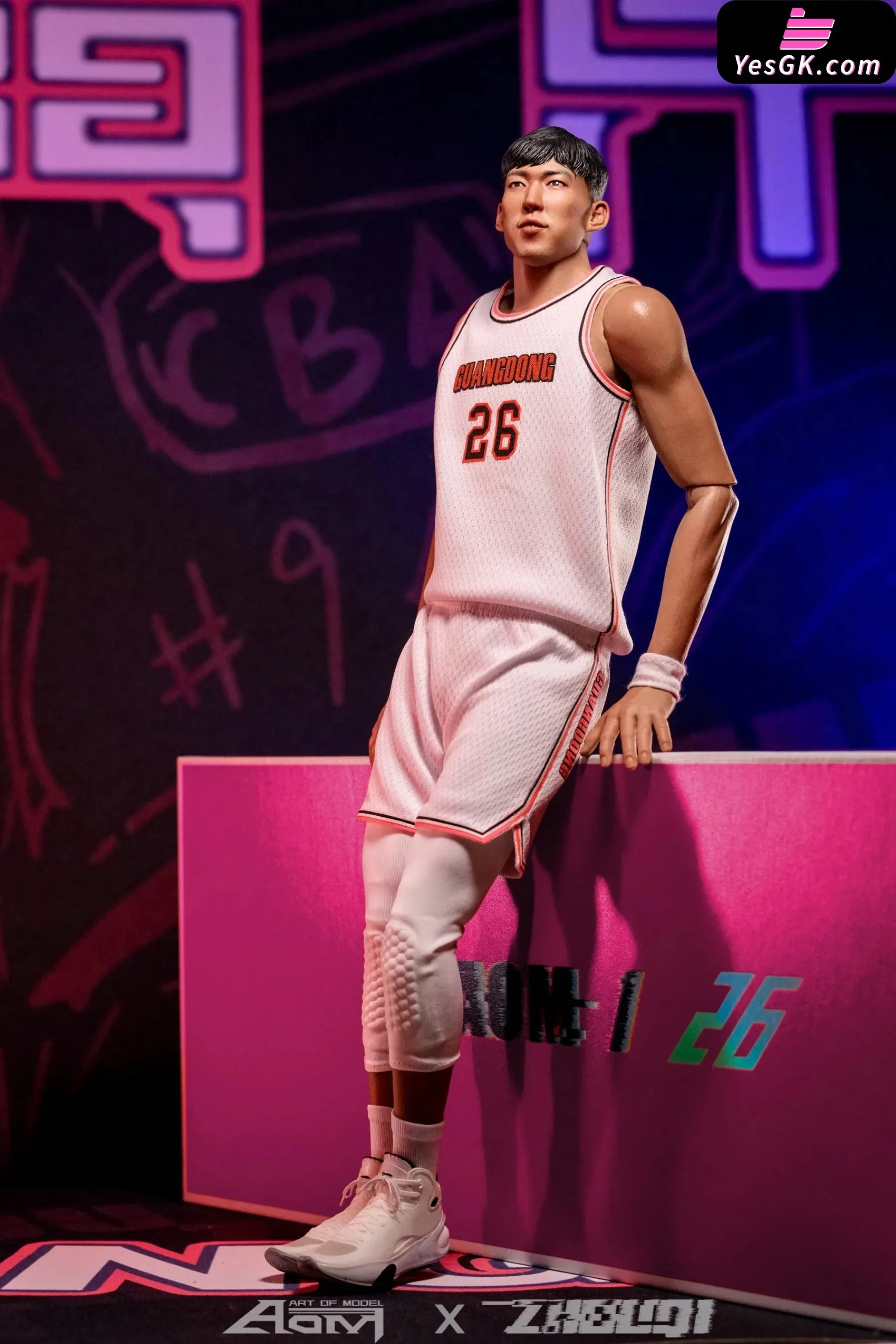 CBA AOM & Zhou Qi linkage autographed limited edition 16 wax level mobile soldier Action Figure - AOM TOYS Studio [Pre-Order]