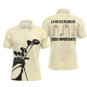 Chiptshirts - Polo De Golf, Cadeau Original Pour Fans De Golf, Polo de Sport Homme et Femme, Club de Golf, La Vie Est Pleine De Choix Importants - CTS26052235