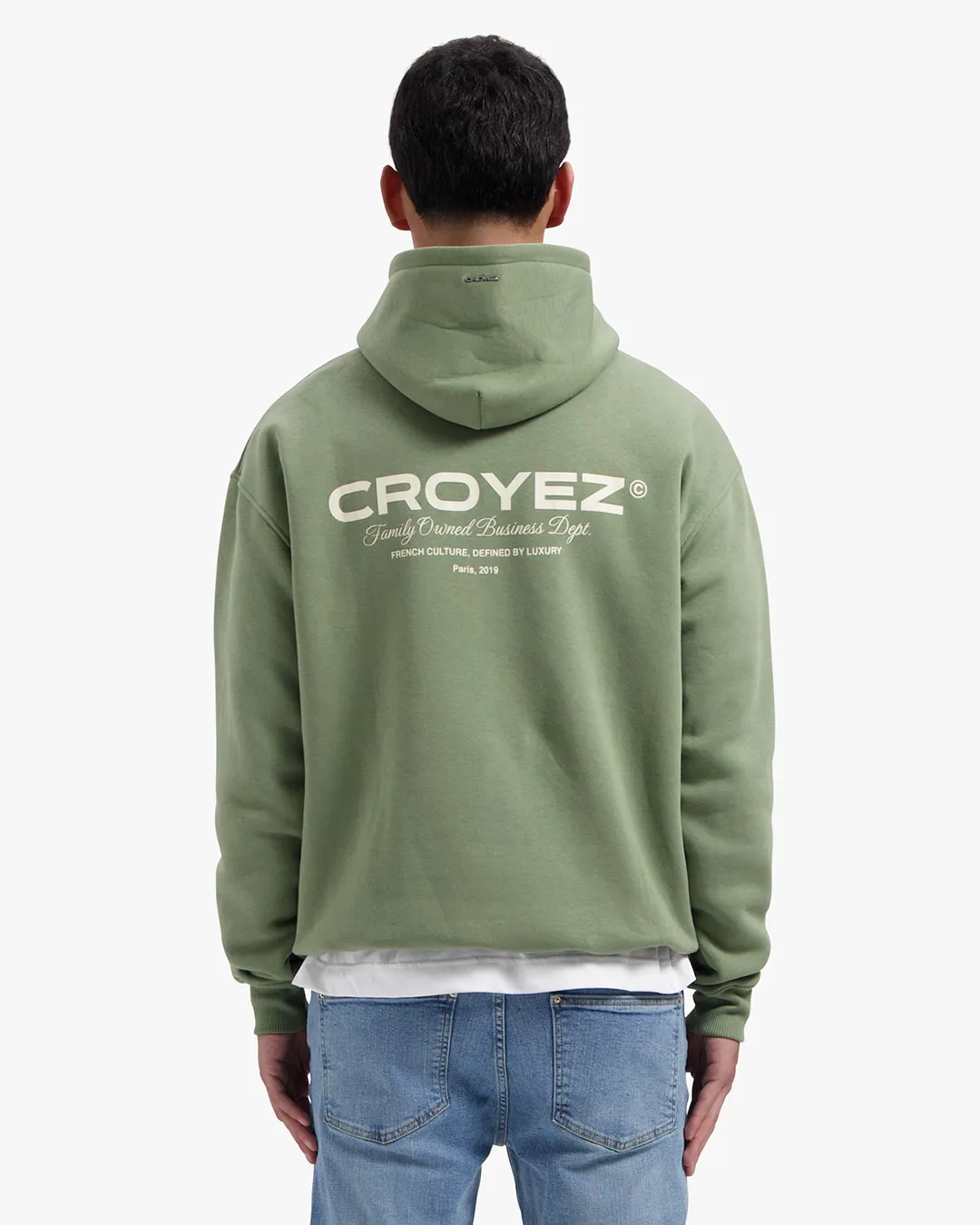 Croyez Family Owned Business Hoodie | Washed Olive