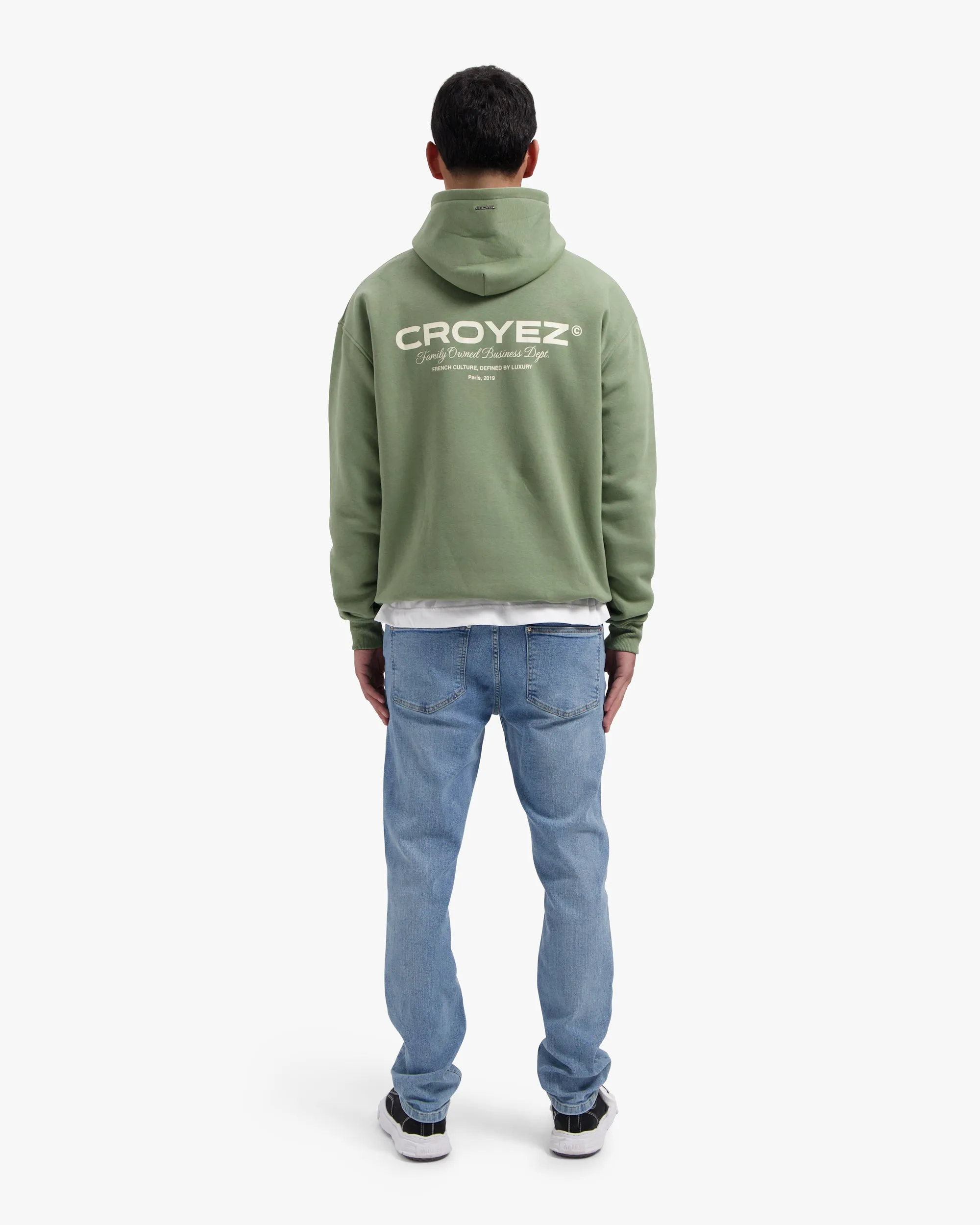 Croyez Family Owned Business Hoodie | Washed Olive