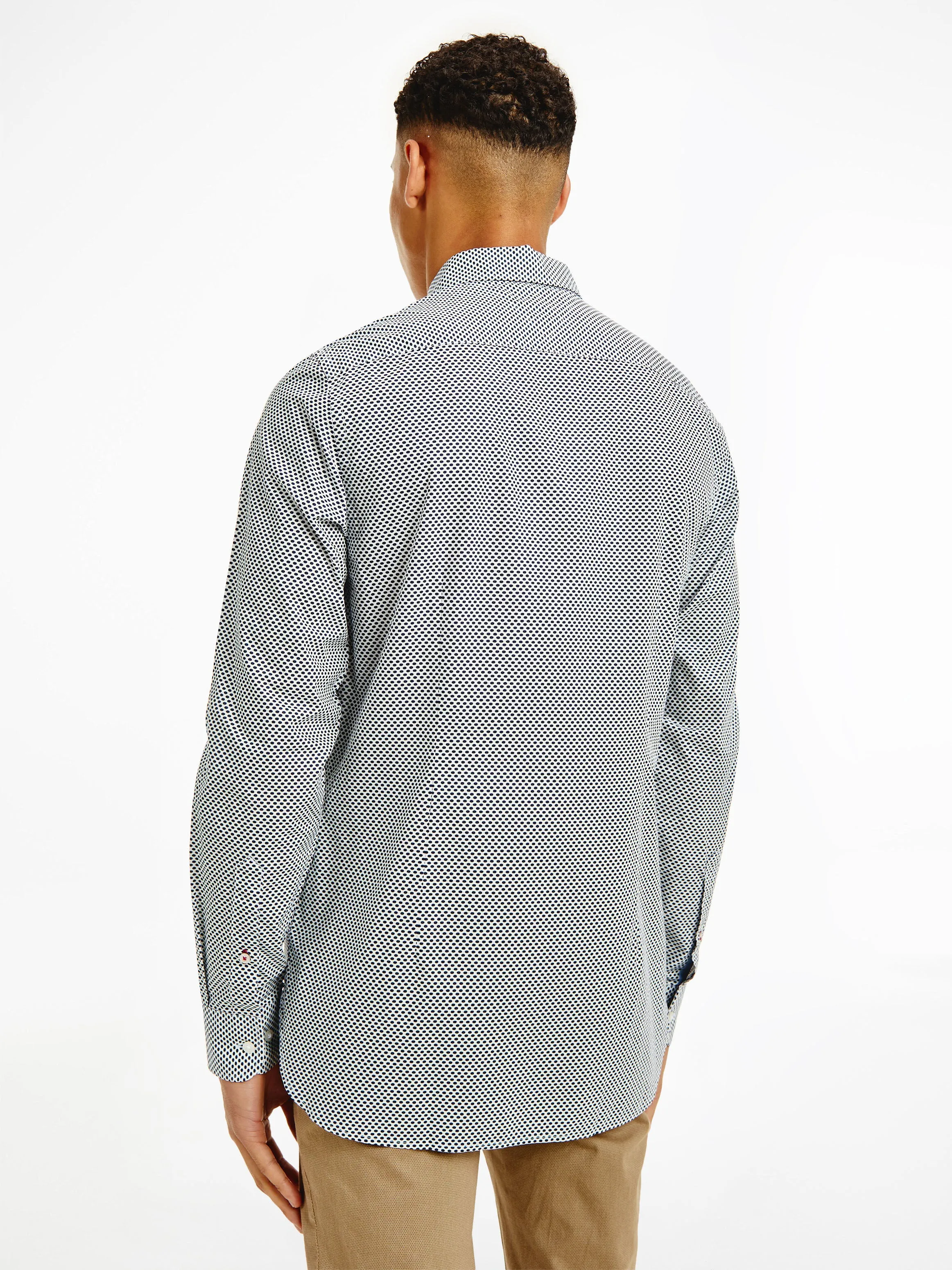 Dot Print Casual Shirt - Navy/White | Black/Blue