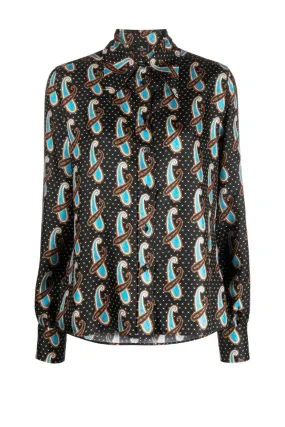 Etro Paisley Silk Shirt - Black