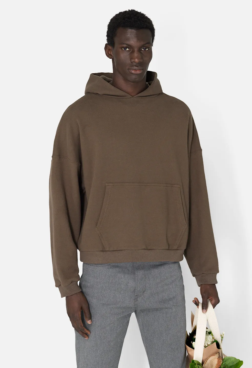 Premium Army Green Fleet Weave Terry Hoodie