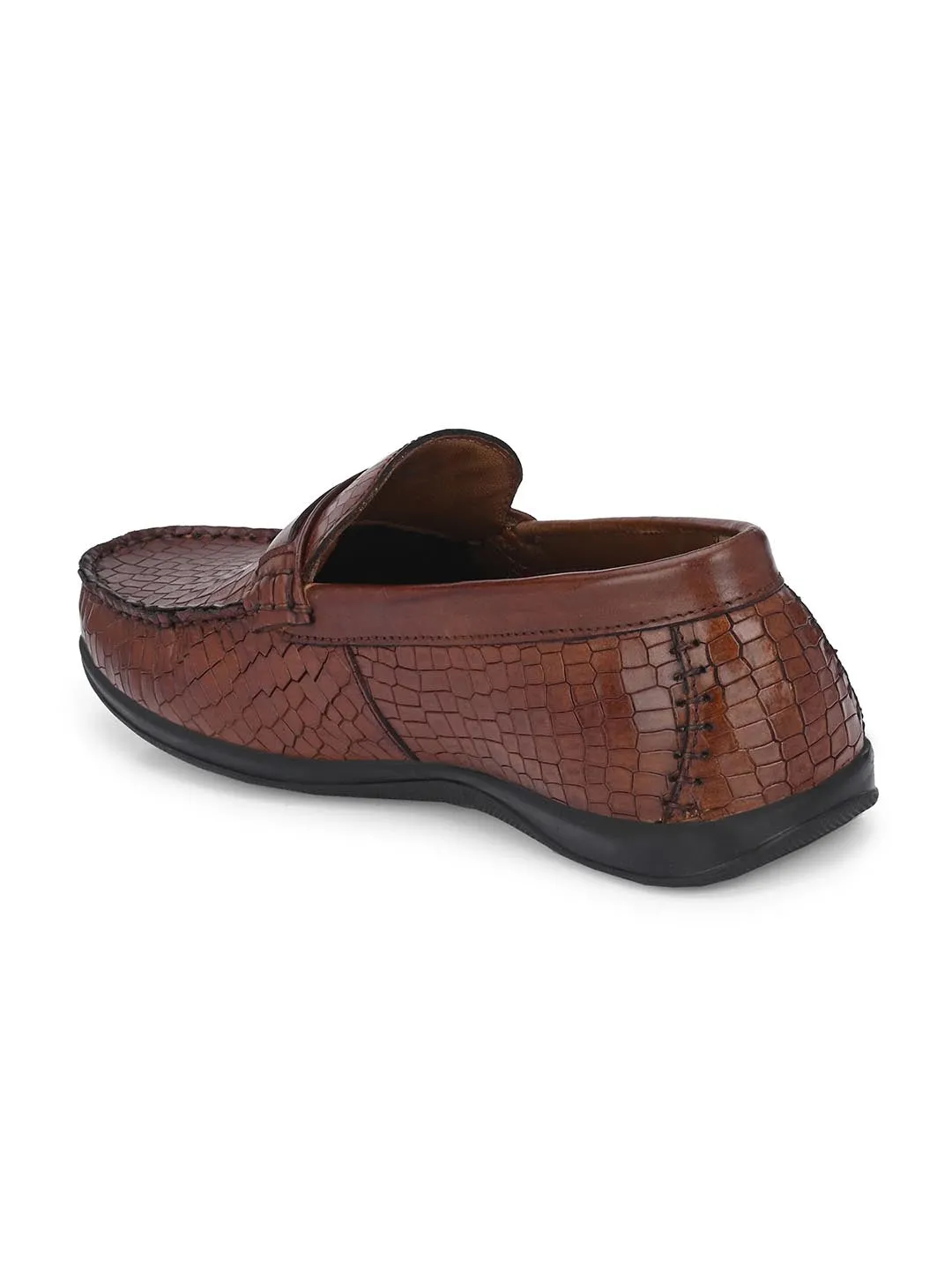 Genuine Leather Textured Impact Technolog Slip On