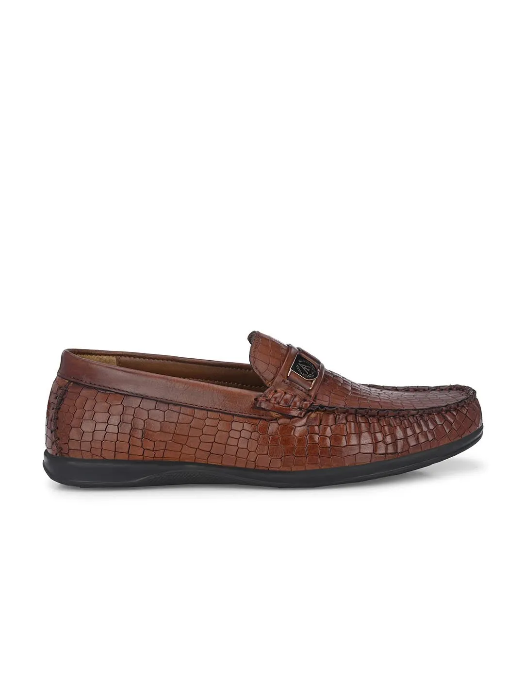 Genuine Leather Textured Impact Technolog Slip On