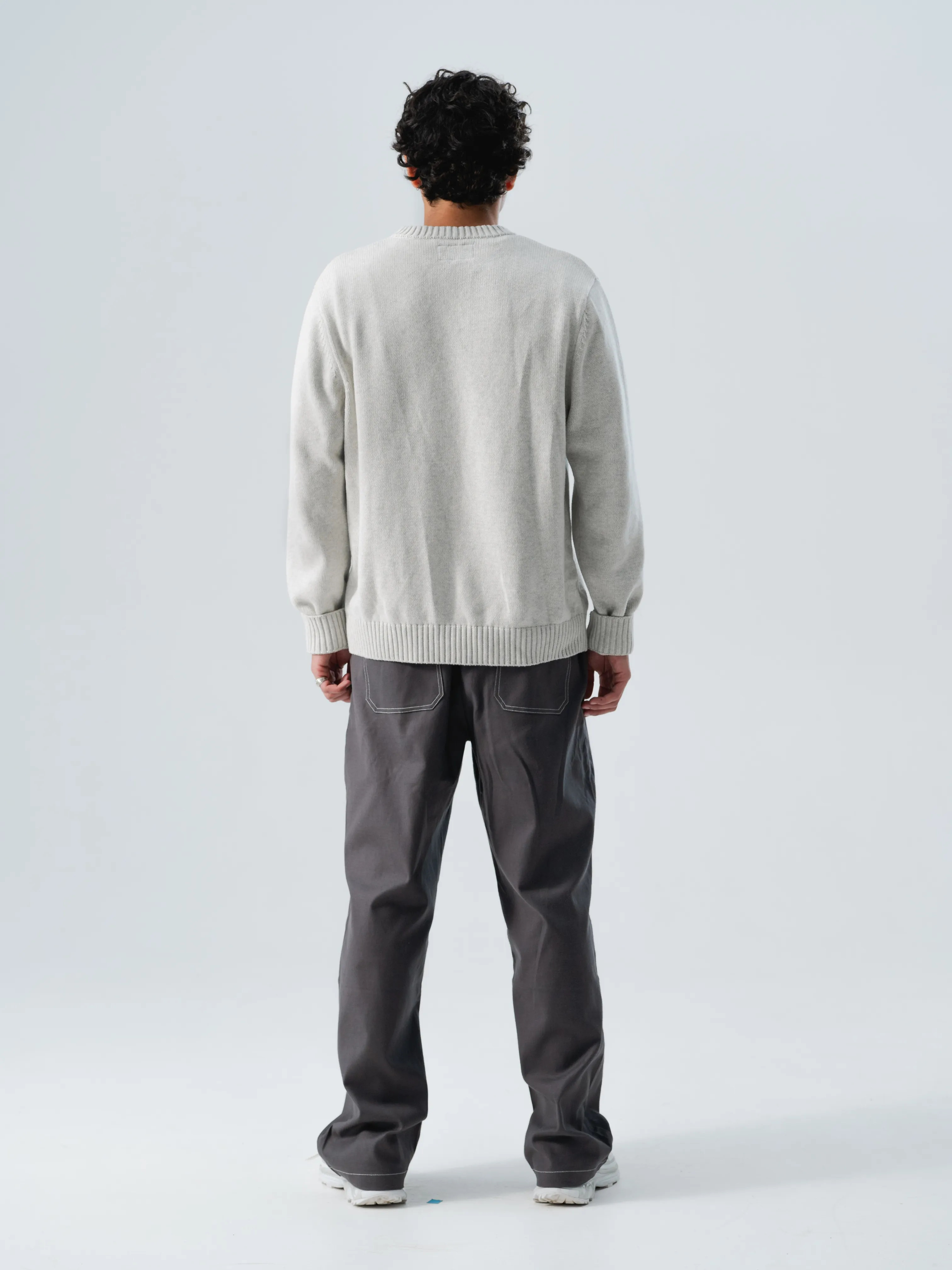 Globe Studios Logo Sweater Light Grey