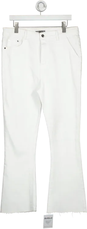 Herman & Co White Stretch And Flare Jeans UK 16