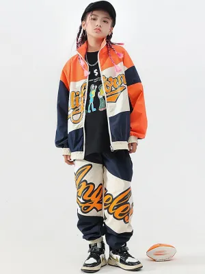 #HH9678 Unisex Hip Hop Street- Dance - Loose Pants-Long Sleeve Jacket-T-Shirt