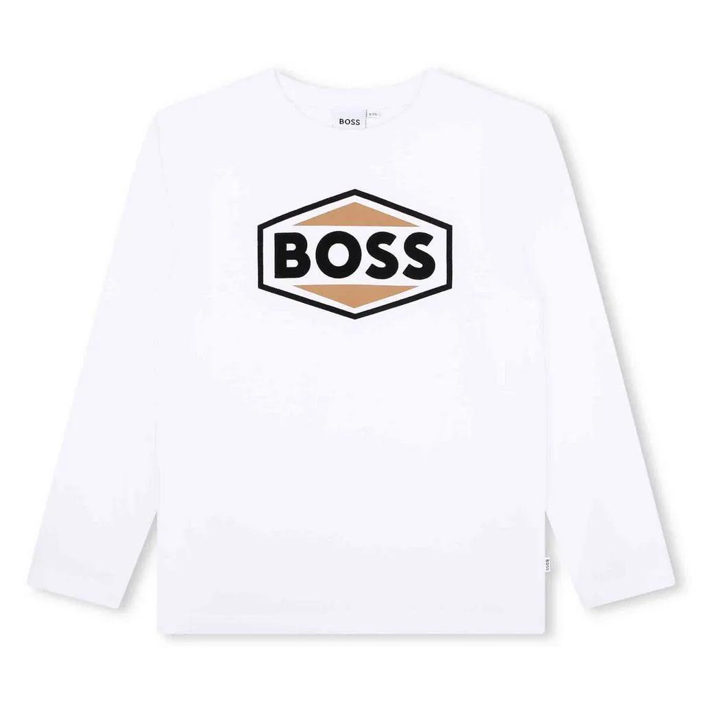 Hugo Boss Boys White T-Shirt_J25O86-10P