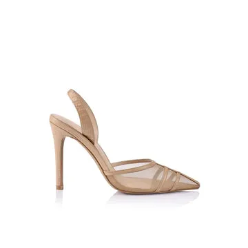 Jade Heels by Lana Wilkinson - Beige Lizard