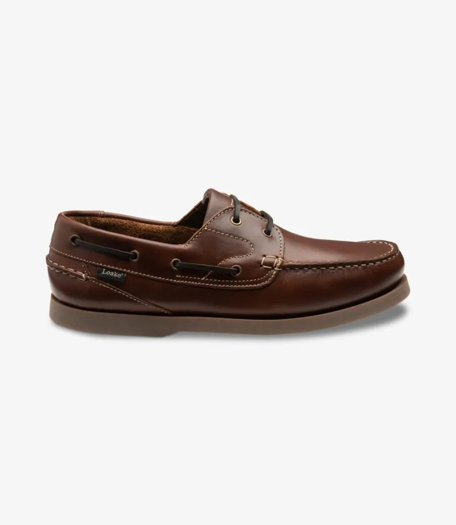 LOAKE Lymington -  Lace up boat shoe - Brown