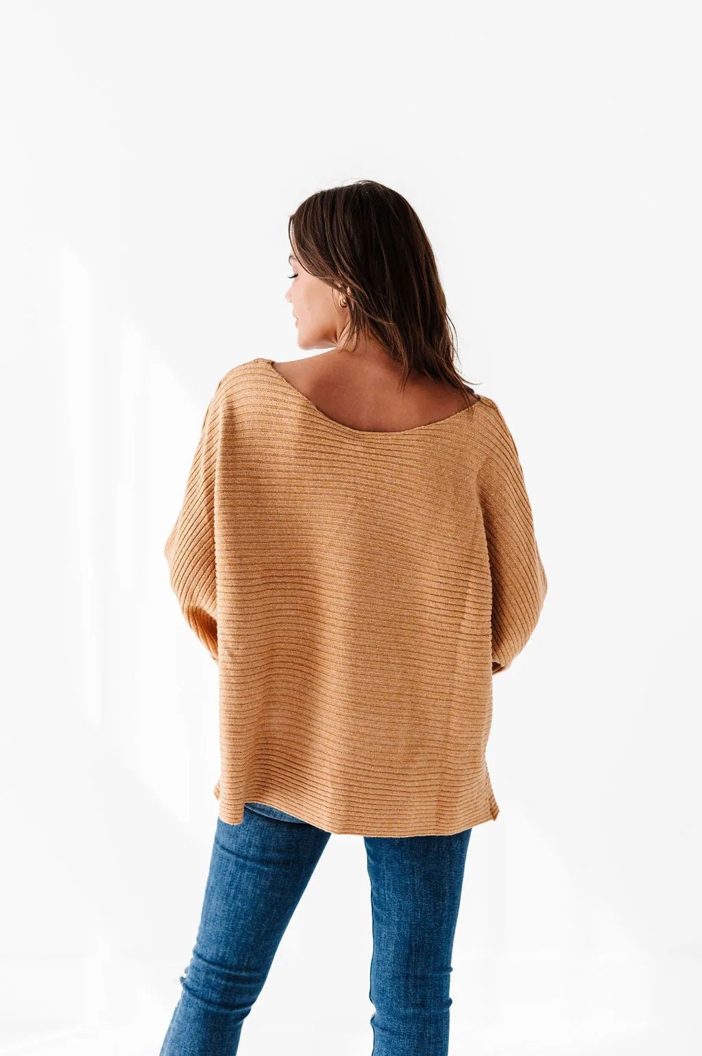 Londyn Drop Shoulder Sweater in Mustard