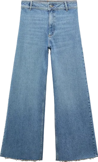 MANGO Blue Catherin Culotte High Rise Jeans BNWT UK 12