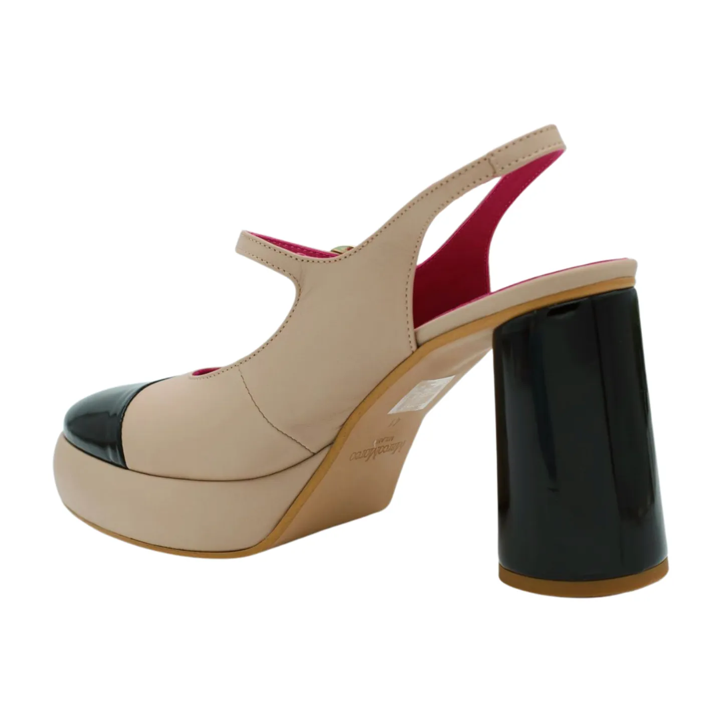 MARCO MOREO  KAY Camel Black Mary Jane Shoe