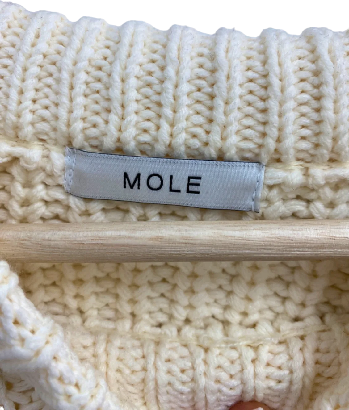 Mole Cream Knit Sweater UK M