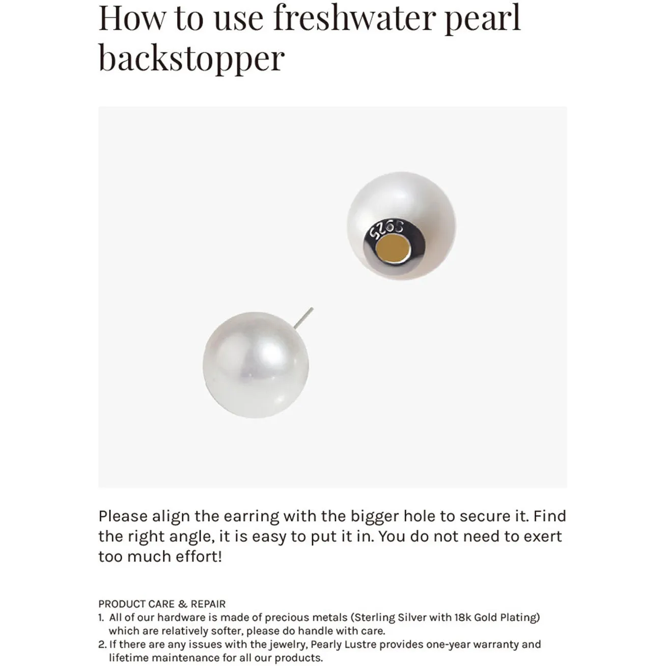 New Yorker Freshwater Pearl Earrings WE00389 | Wedding Series