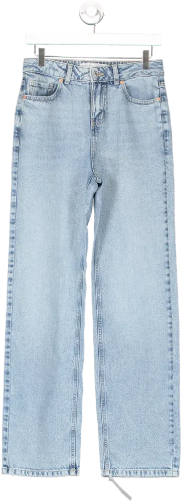 Next Blue Wide Leg Mid Rise Jeans UK 6