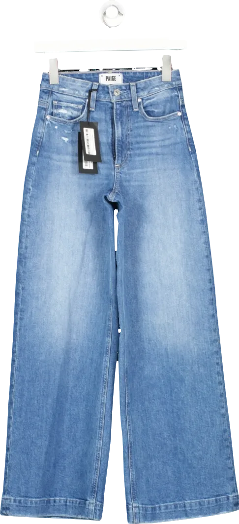 PAIGE Blue Harper High Rise Wide Leg Jeans W23