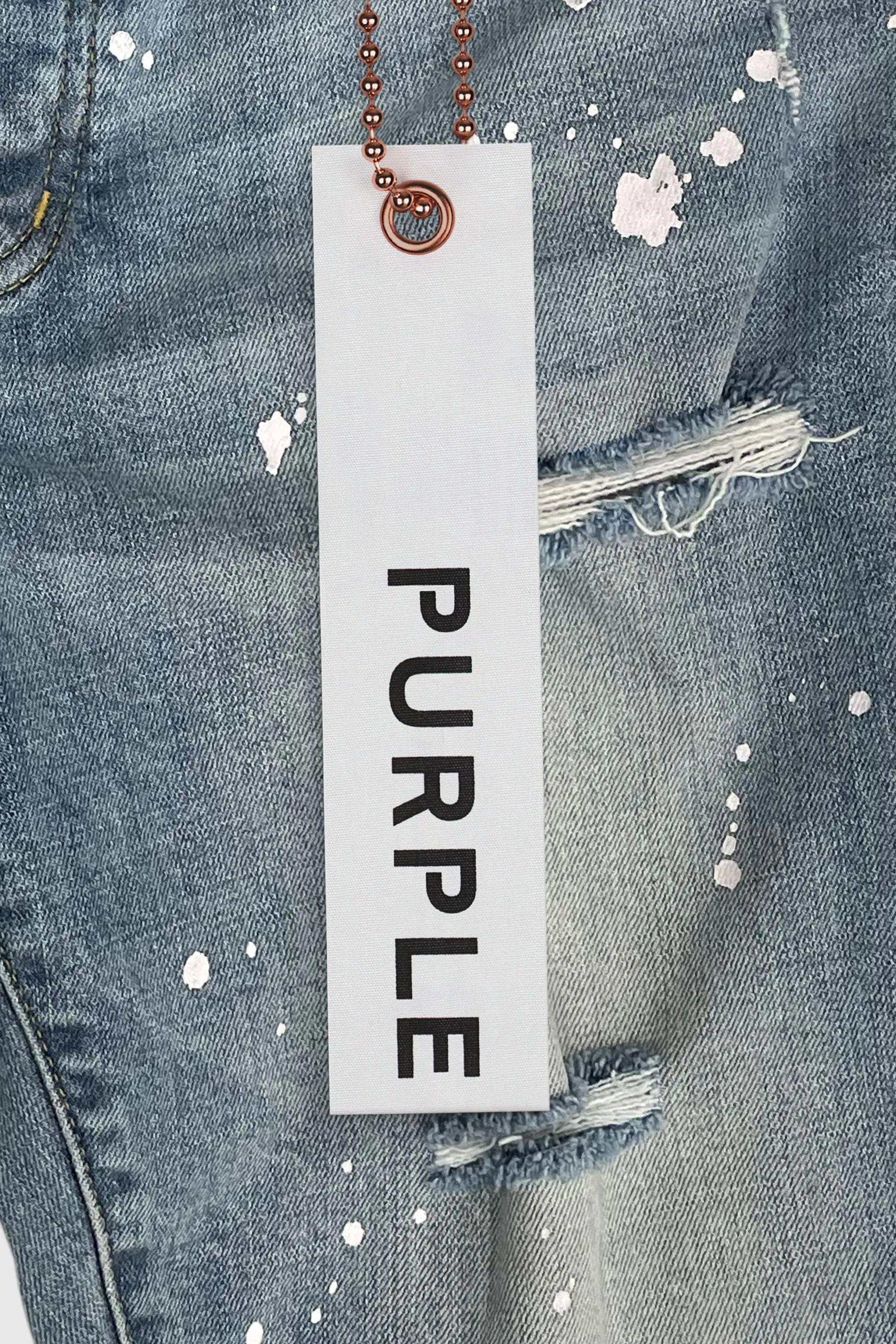 Purple - P001 Light Indigo Paint Jeans