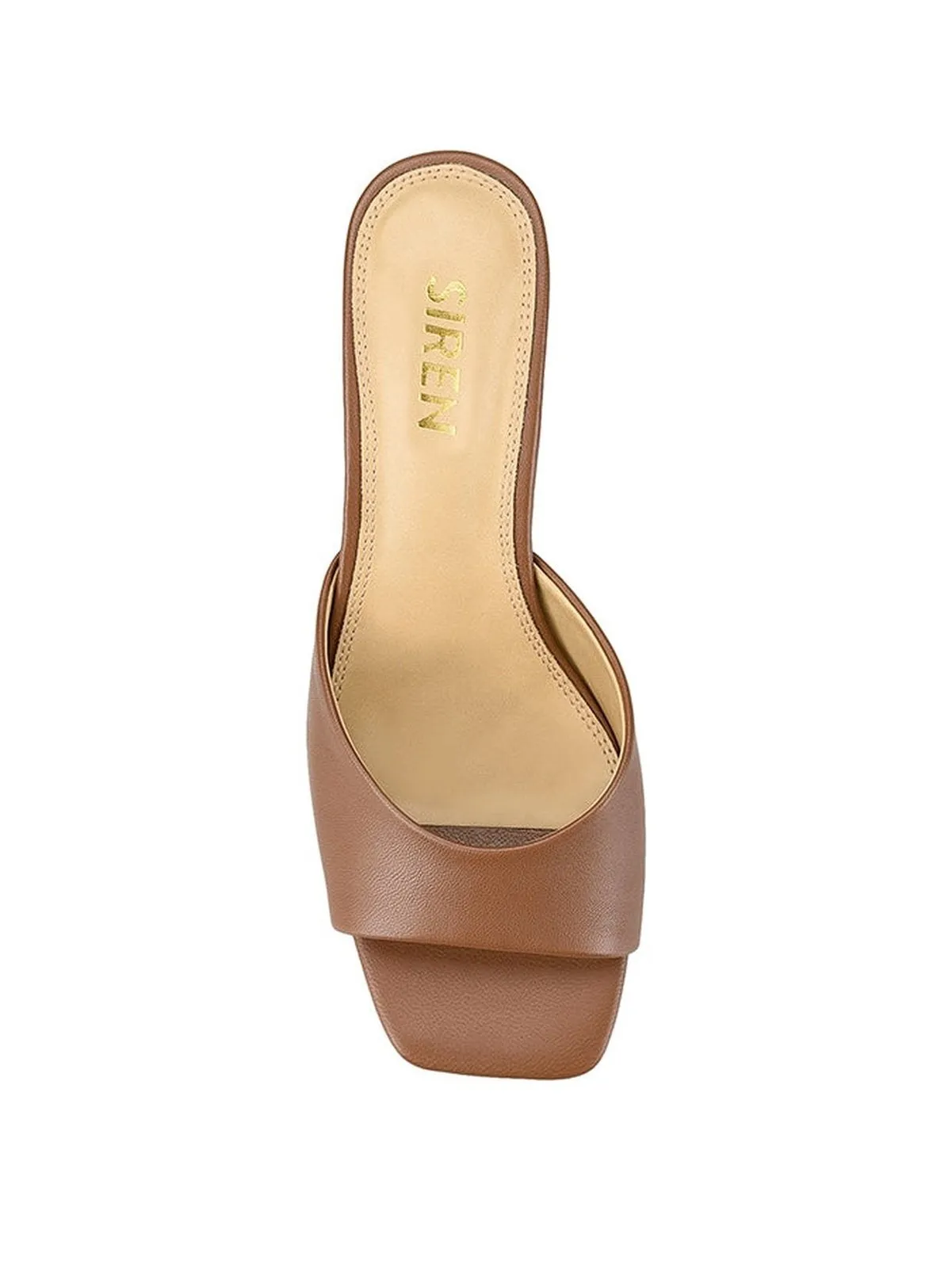 Stop Heeled Mules - Cinnamon Leather