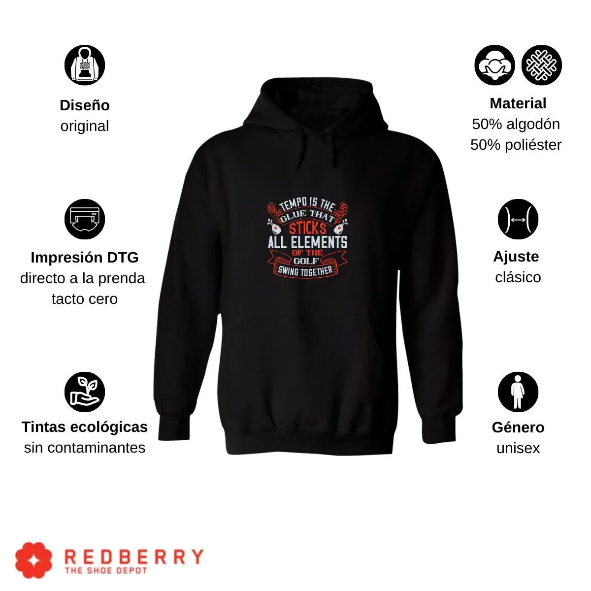 Sudadera Hombre  Hoodie Golf Deporte Frases 038