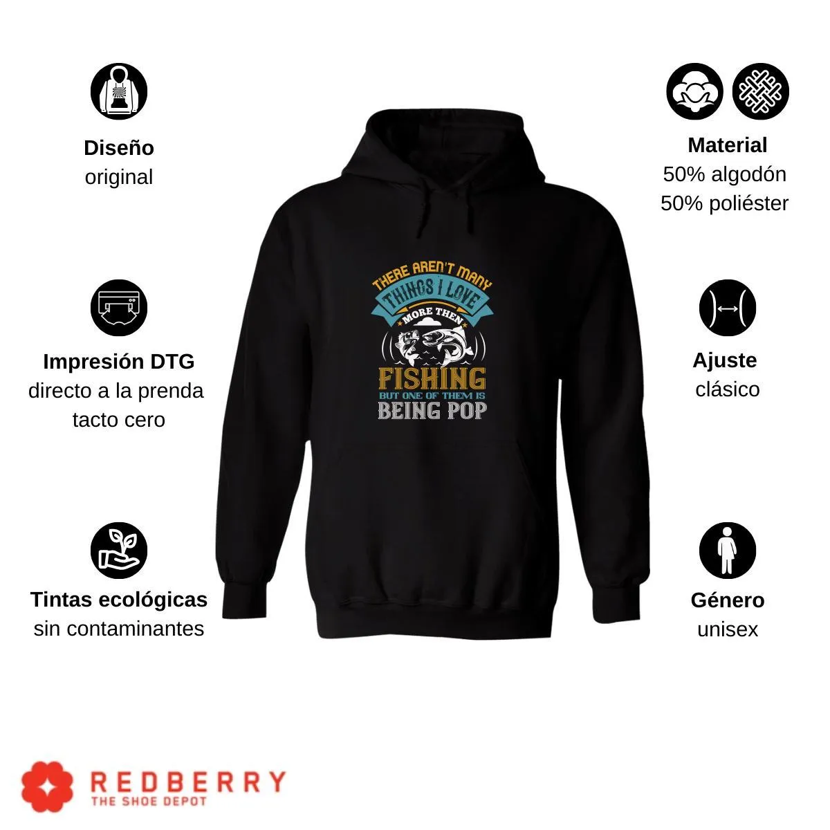 Sudadera Hombre  Hoodie Pescador Fishing Pesca 044