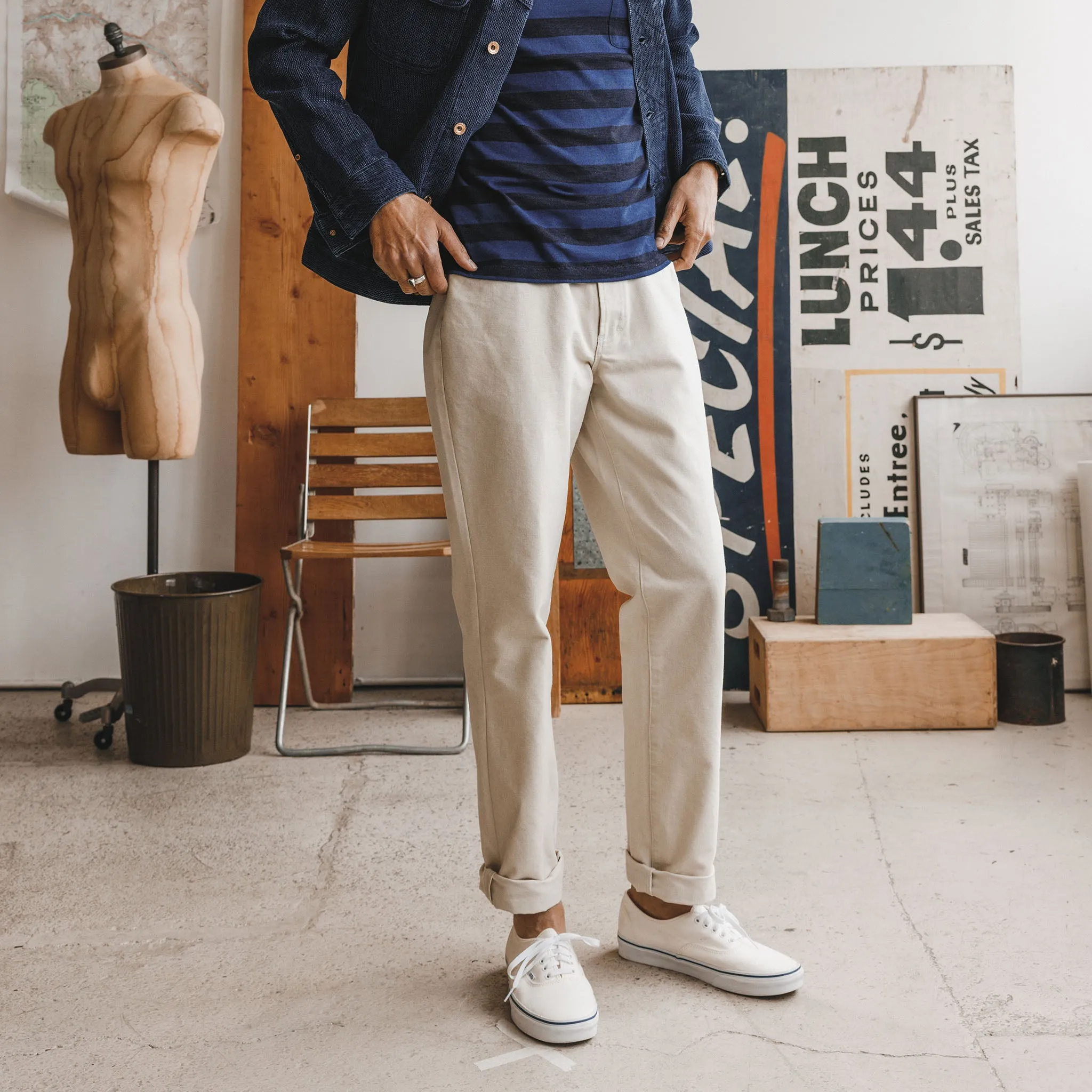 The Democratic All Day Pant in Dune Canvas