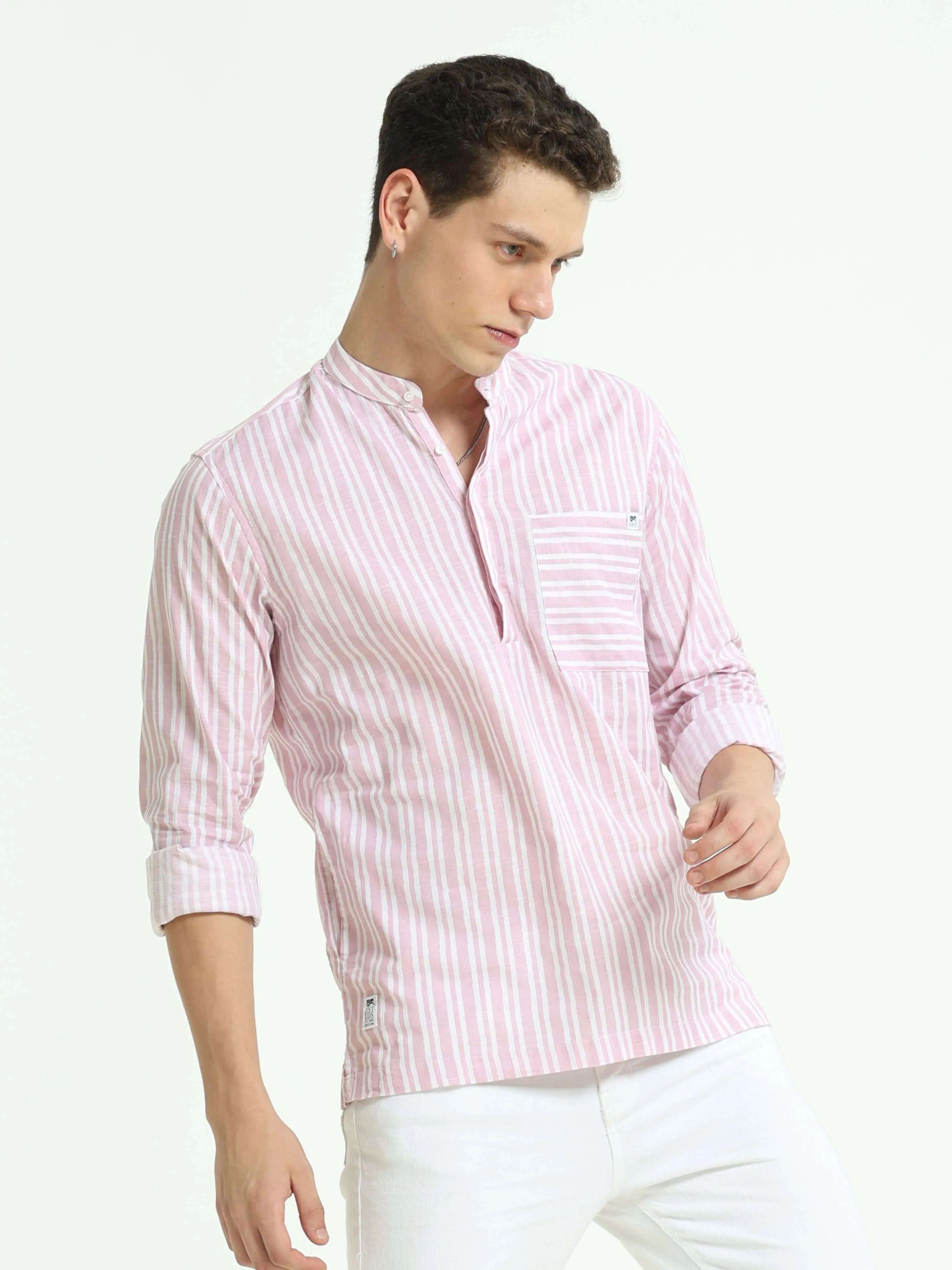 Throne pastel pink casual kurta